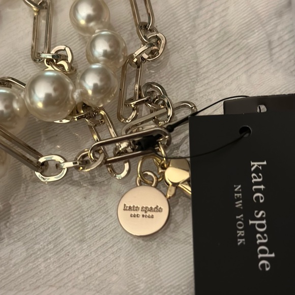 NWT-KATE SPADE NEW YORK imitation pearl chain belt L-XL bundle main image 4
